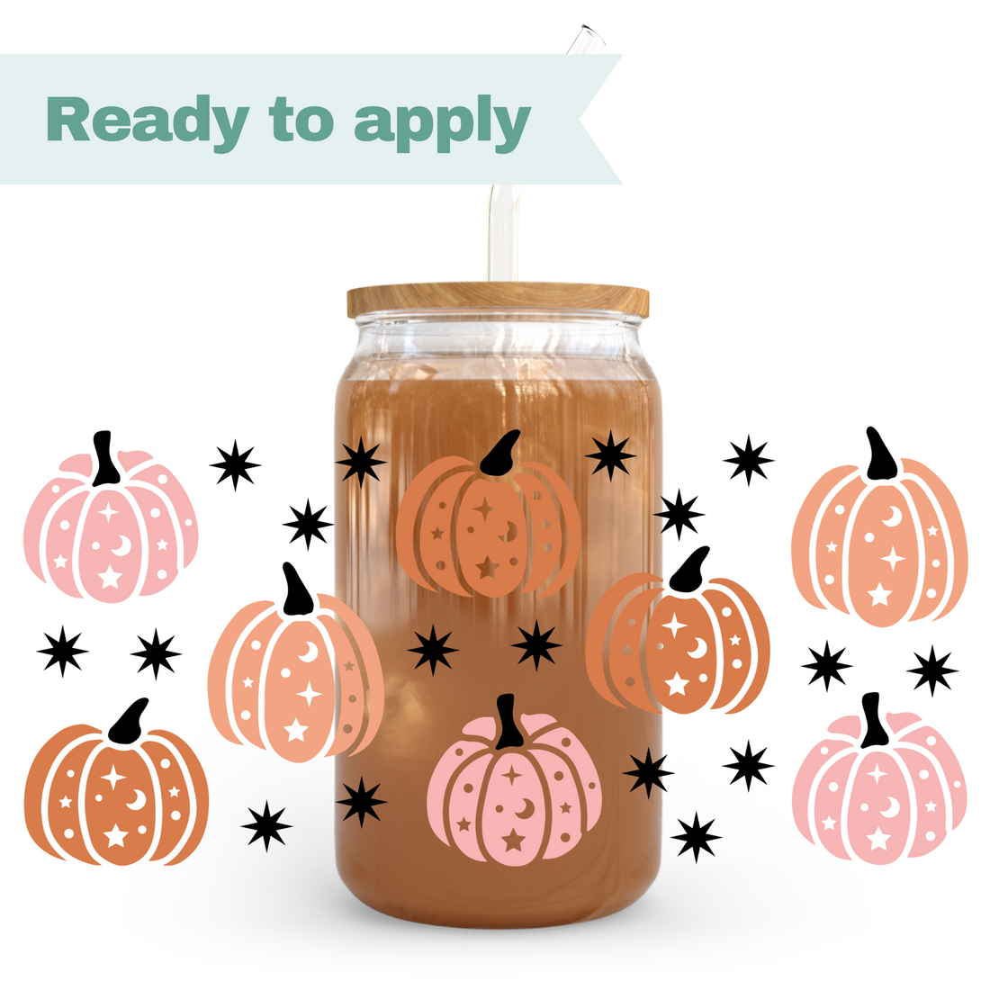 Starry Pumpkins - 16oz UVDTF cup wrap 