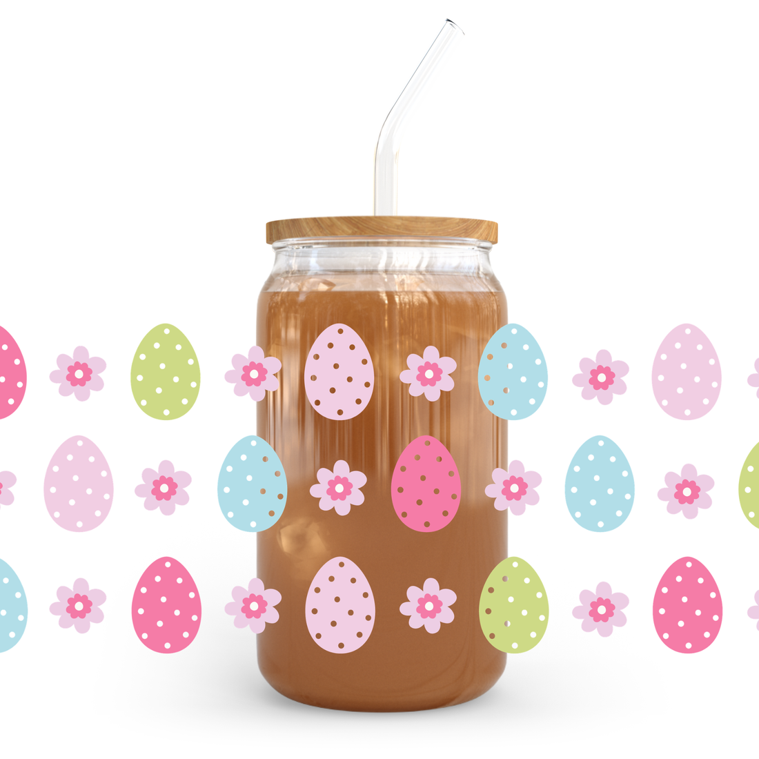 Retro Eggs - 16oz UVDTF cup wrap 