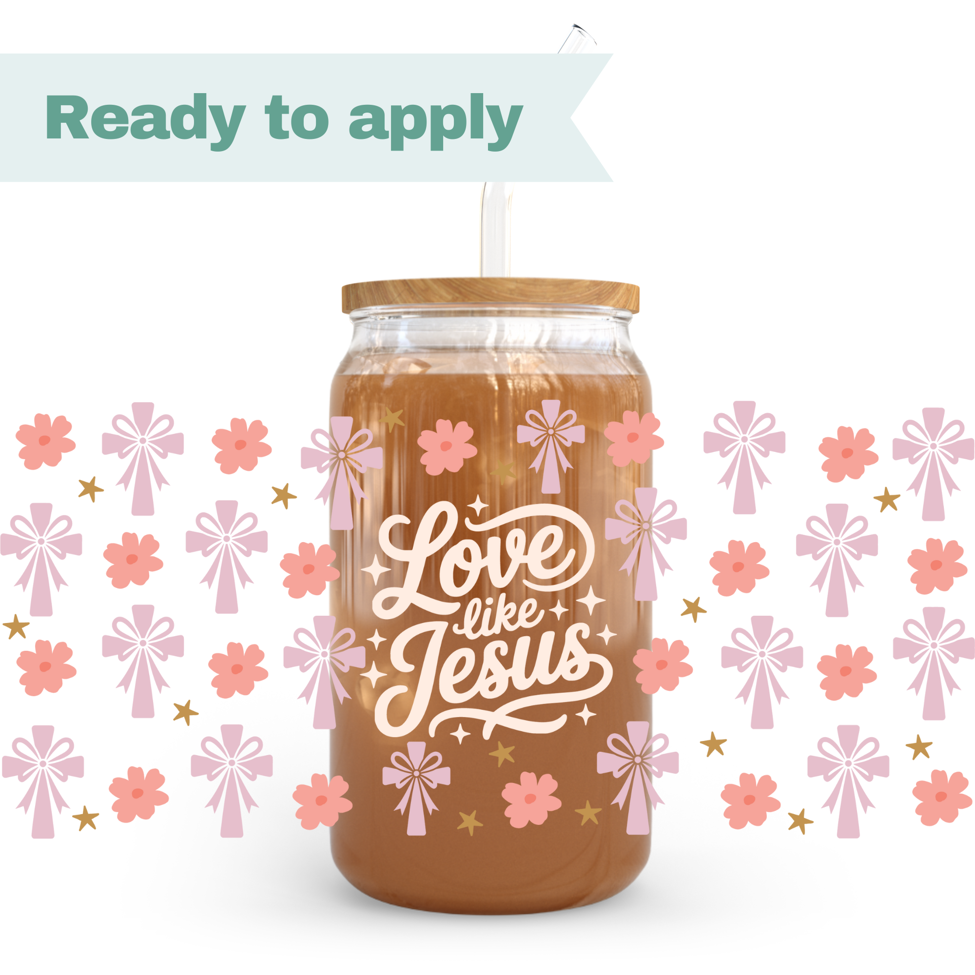 Christian Love Like Jesus - 16oz UVDTF cup wrap 