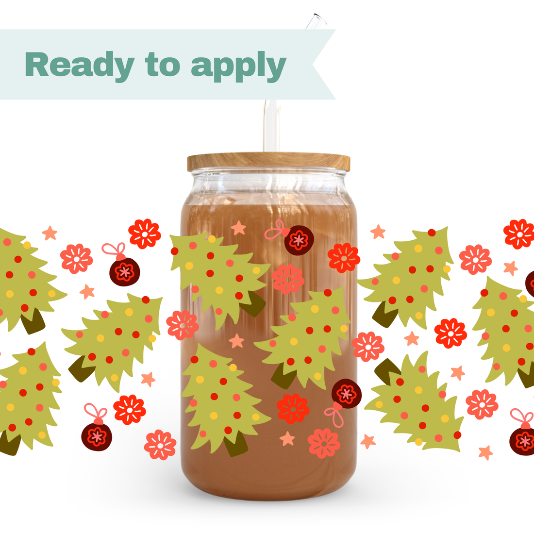 Christmas Trees - 16oz UVDTF cup wrap 