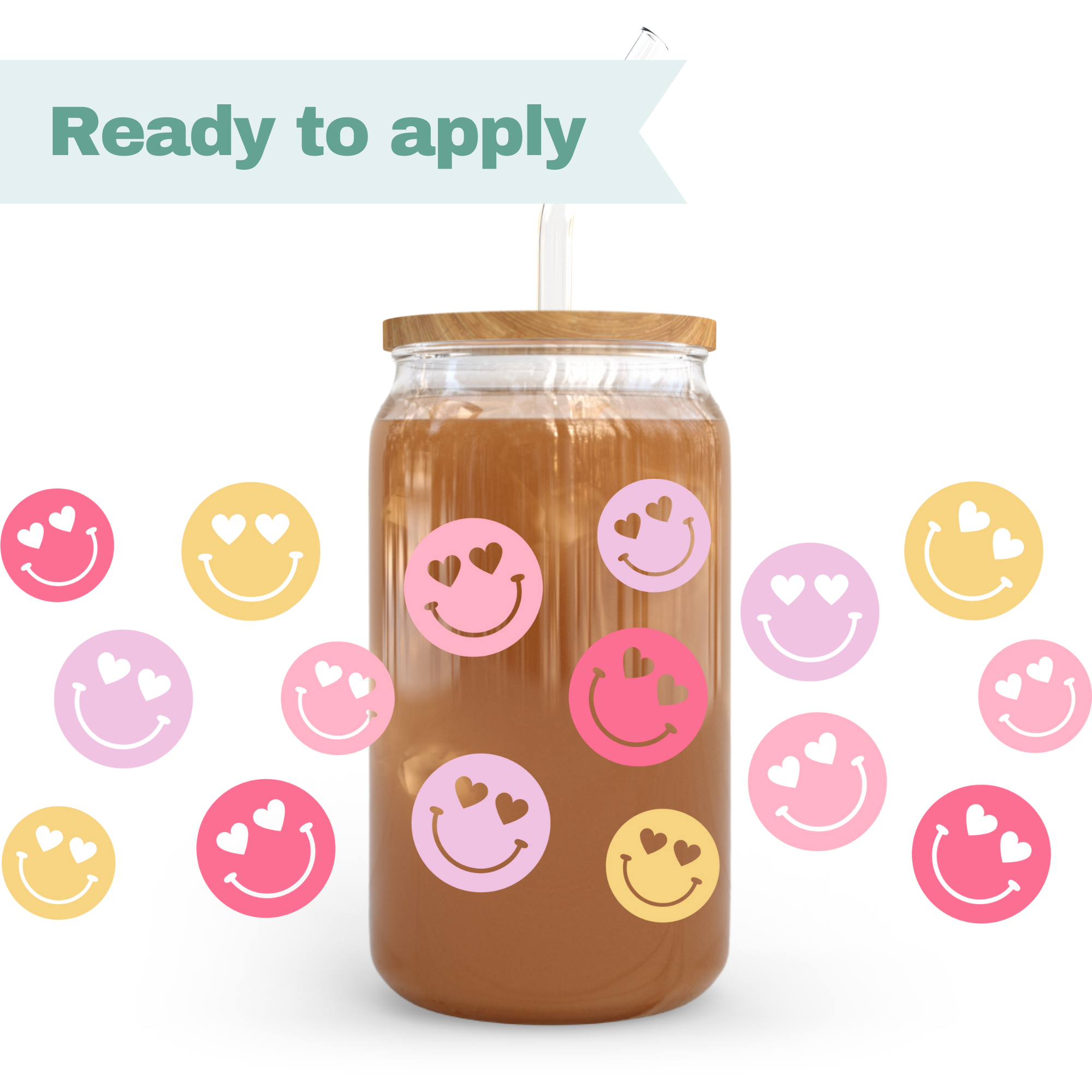 Heart Eyes - 16oz UVDTF cup wrap 