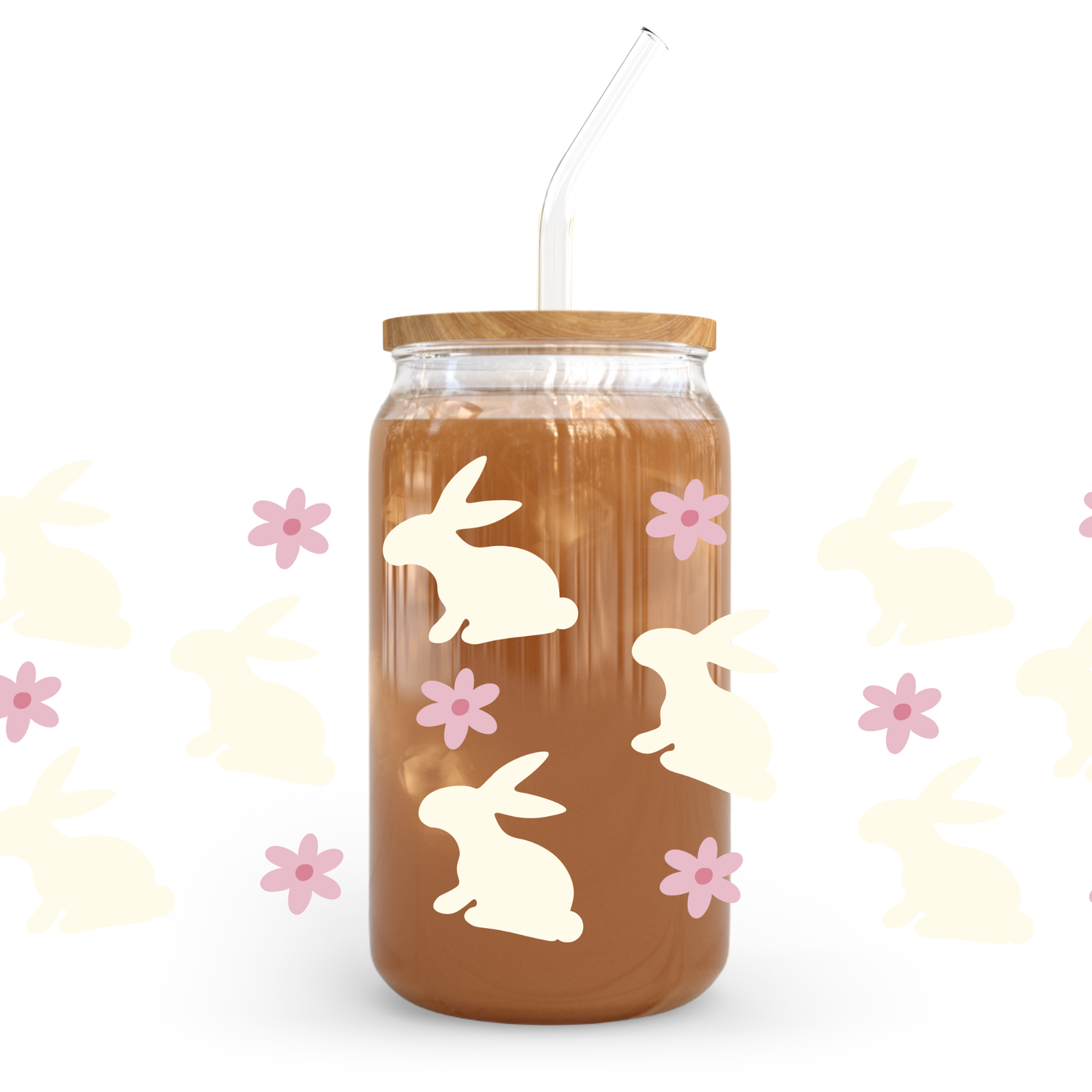 Bunny Bloom - 16oz UVDTF cup wrap 