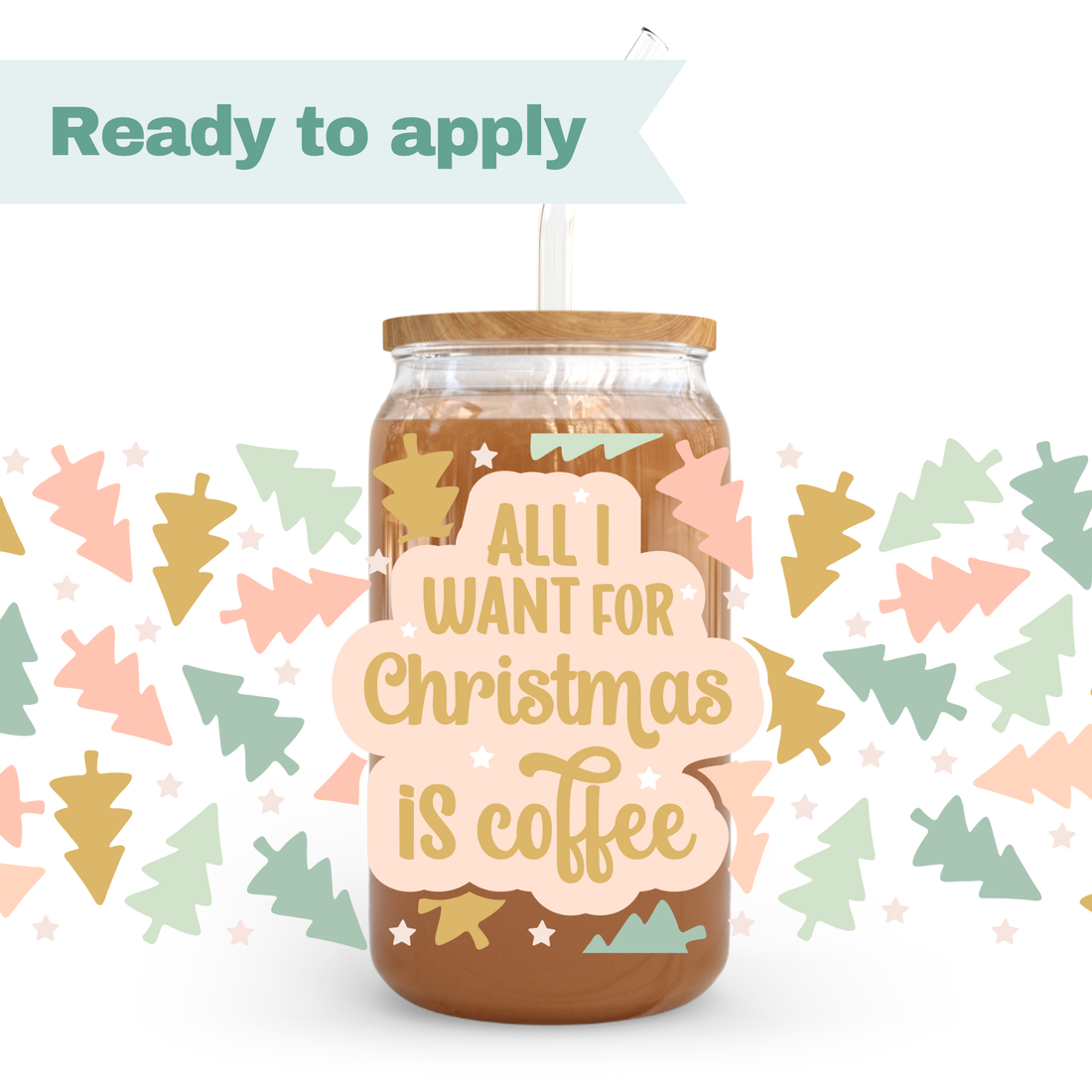 Christmas Coffee - 16oz UVDTF cup wrap 