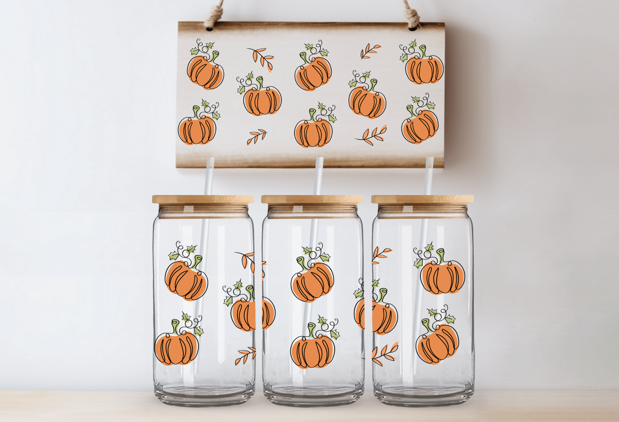 Cute pumpkins - 16oz UVDTF cup wrap