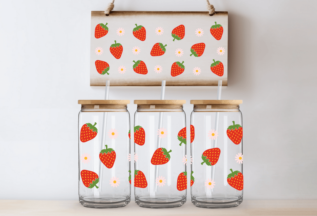 Stawberries - 16oz UVDTF cup wrap