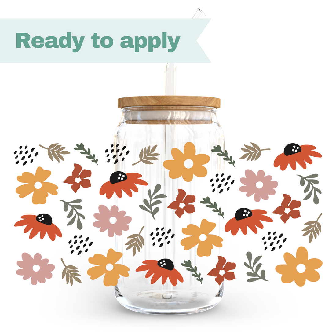 Wildflower Garden - 16oz UVDTF cup wrap 