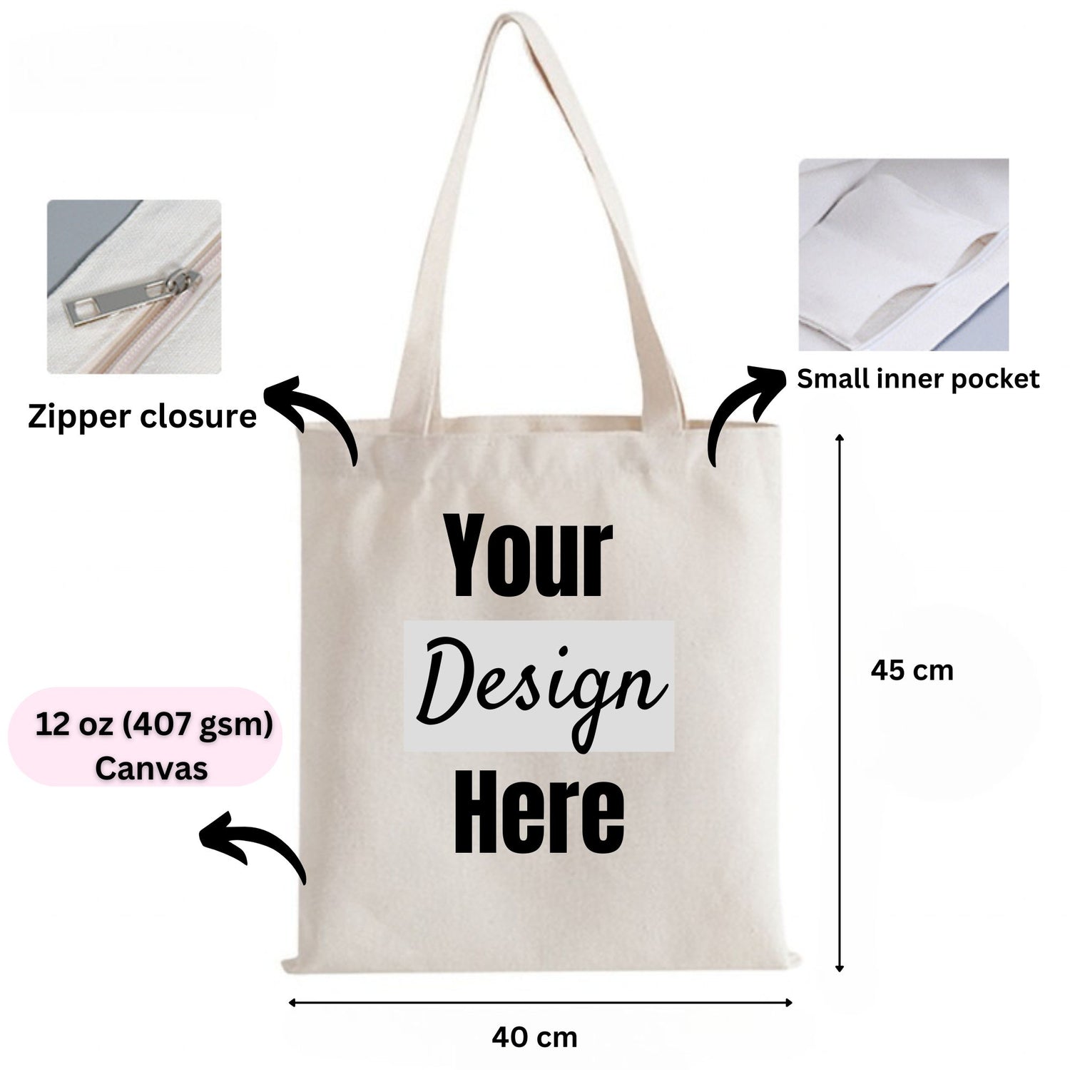 Your logo/design on a tote bag