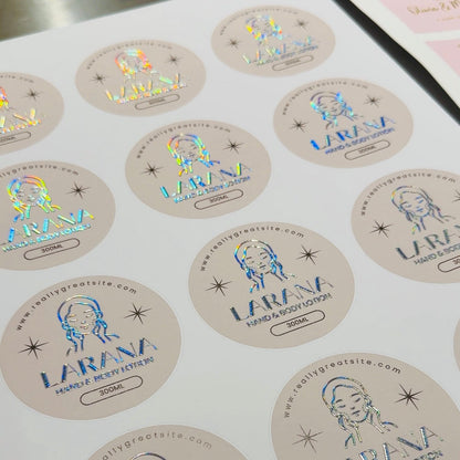 Metallic Foil Label - MOQ: 20 per design