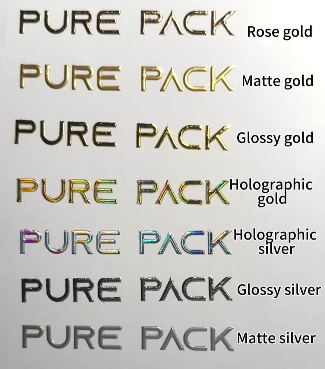 Metallic UVDTF Transfer Sticker (MOQ: 20 per design)